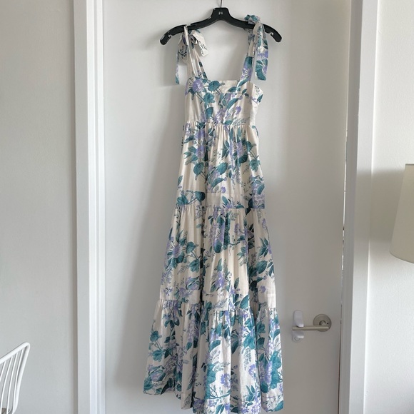 Zimmermann Dresses & Skirts - Zimmermann Tie Shoulder Dress Blue White sz 0